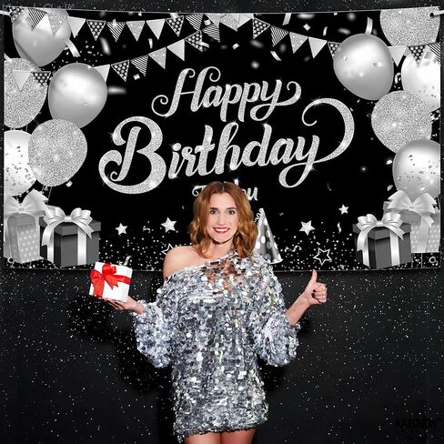 KatchOn, Happy Birthday Banner Blue and Gold - XtraLarge, 72x44 Inch | Happy Birthday Backdrop for Women | Happy Birthday Backdrop Banner, Happy Birthday Decorations | Blue and Gold Birthday Banner in Kuwait