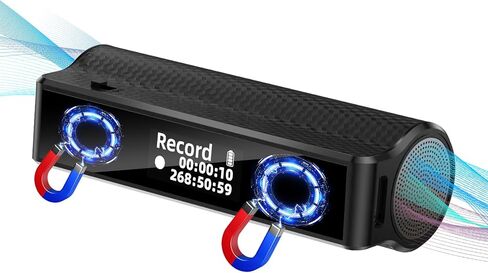 128G Magnetic Voice Recorder with AI-Intelligent Triple Noise Reduction,25 Days Continuous Recording Device,Voice Activated Audio Recorder,Digital Voice Recorder for Meetings/Interviews/Classroom in Saudi Arabia