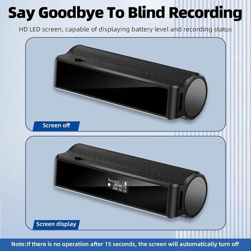 128G Magnetic Voice Recorder with AI-Intelligent Triple Noise Reduction,25 Days Continuous Recording Device,Voice Activated Audio Recorder,Digital Voice Recorder for Meetings/Interviews/Classroom in Saudi Arabia