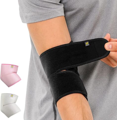 Bracoo Elbow Brace for Tendonitis Women Men, Tennis Elbow Compression Sleeve Wrap Support, Golfer's Elbow, Bursitis, Sprains, Strains, Sports Injury Recovery Joint, Arthritis Pain Relief, ES10 in Kuwait