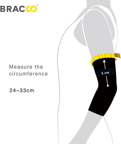 Bracoo Elbow Brace for Tendonitis Women Men, Tennis Elbow Compression Sleeve Wrap Support, Golfer's Elbow, Bursitis, Sprains, Strains, Sports Injury Recovery Joint, Arthritis Pain Relief, ES10 in Kuwait
