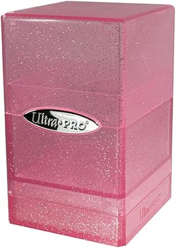 Ultra Pro - Satin Tower 100+ Standard Size Card Deck Box (Green Glitter) - Protect Your Gaming Cards, Sports Cards or Collectible Cards In Stylish Glitter Deck Box in Kuwait