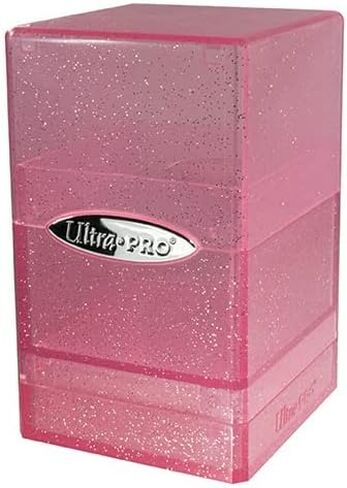 Ultra Pro - Satin Tower 100+ Standard Size Card Deck Box (Green Glitter) - Protect Your Gaming Cards, Sports Cards or Collectible Cards In Stylish Glitter Deck Box in Kuwait