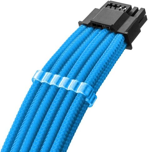 CableMod Universal Pro ModMesh Sleeved 12V-2x6 12VHPWR 90° StealthSense Direct PCIe Cable (Variant B, Black) in Kuwait
