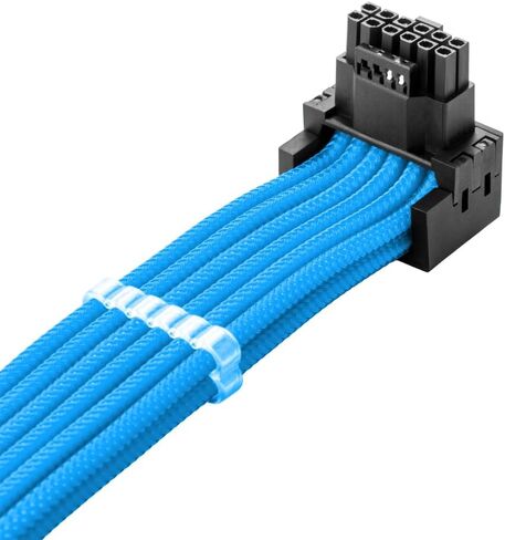CableMod Universal Pro ModMesh Sleeved 12V-2x6 12VHPWR 90° StealthSense Direct PCIe Cable (Variant B, Black) in Kuwait