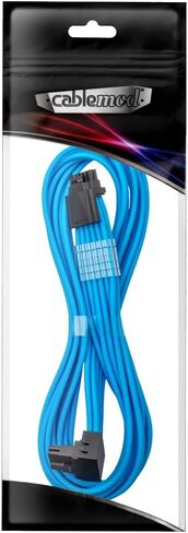 CableMod Universal Pro ModMesh Sleeved 12V-2x6 12VHPWR 90° StealthSense Direct PCIe Cable (Variant B, Black) in Kuwait