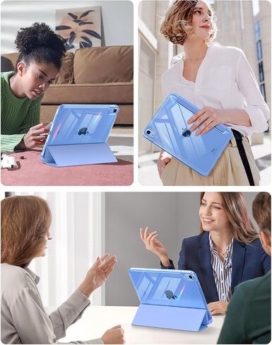 Moko for iPad (A16) Case 11th Generation 11 بوصة 2025 ، Case 10th Generation 2022 مع حامل القلم الرصاص الأيسر ، وغطاء iPad11 بوصة ضئيلة مع قشرة TPU صافية شفافة ، والأرجواني الفاتح الأزرق الفاتح in Kuwait