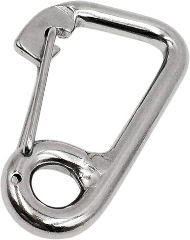MARINE CITY Heavy Duty 316 Grade Stainless Steel Wire Gate Carabiner Spring Snap Hook 3 Inches for Boats – RVs – Backpacks – Camping – Hiking (Pack of 1) in Saudi Arabia