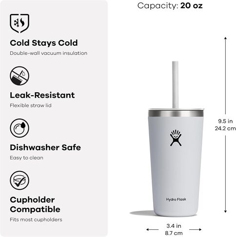قارورة مائية بغطاء من القش سعة 20 أونصة باللون النيلي in Kuwait