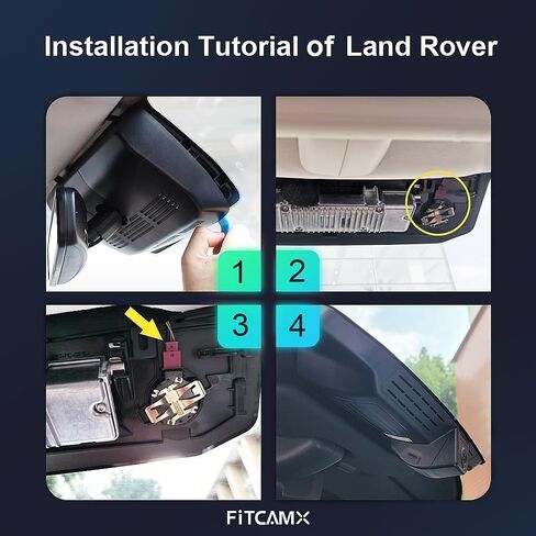 Fitcamx 4K Dash Cam for 2020-2025 Land Rover Defender 110 90 130 P300 P400 P500 P525 P635 S SE V8, OEM Style, UHD 2160P Video, Built-in WiFi & APP, Loop Recording, G-Sensor, Plug & Play, 64GB Card in Kuwait