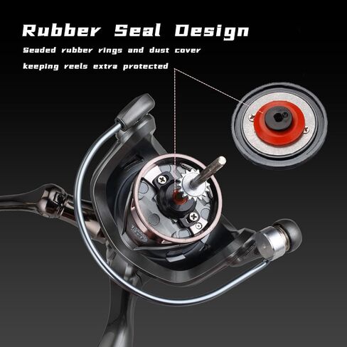 TGR Spinning Reel,Smooth 13+1BB Fishing Reels,Up to 22LBs Max Drag,5.2:1/4.7:1 Gear Ratio,CNC Aluminum Spool,Lightweight Graphite Body Spinning Fishing Reels for Freshwater,1000-6000 Series in Saudi Arabia