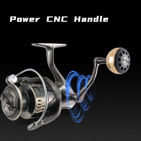 TGR Spinning Reel,Smooth 13+1BB Fishing Reels,Up to 22LBs Max Drag,5.2:1/4.7:1 Gear Ratio,CNC Aluminum Spool,Lightweight Graphite Body Spinning Fishing Reels for Freshwater,1000-6000 Series in Saudi Arabia