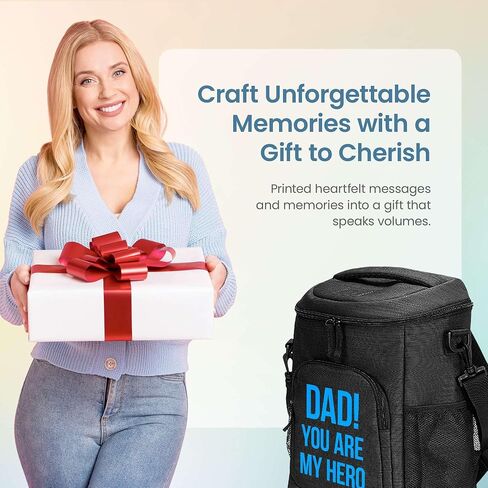 Custom Soft Cooler Bag - Personalize Your Insulated Bag | Backpack for Corporate Events or Gifts - Leak Proof Customizable Portable Cooler Bag Holds 24 Beer Cans - 15x10x7 - Customize 123 in Kuwait