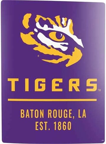 Skinit Decal Gaming Skin Compatible with PS5 Digital Edition Bundle - Officially Licensed LSU Tigers Baton Rouge Design in Saudi Arabia