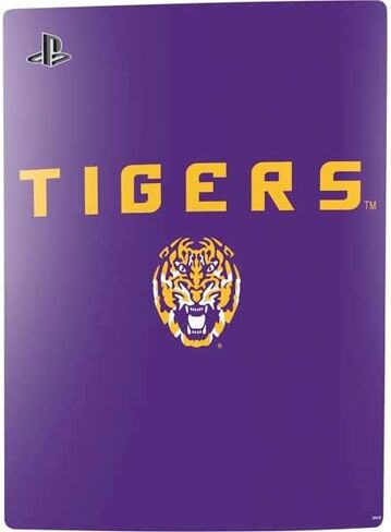 Skinit Decal Gaming Skin Compatible with PS5 Digital Edition Bundle - Officially Licensed LSU Tigers Baton Rouge Design in Saudi Arabia