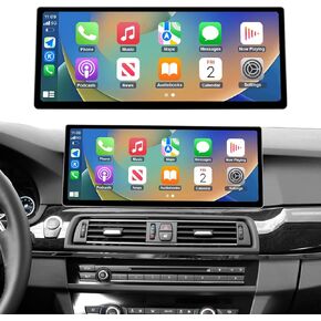 Road Top CarPlay Screen, 12.3 inch Car Radio Stereo for BMW 5 Series F10/F11 with NBT System(2012-2016 Year), Car Stereo with Narrow Bezel for CarPlay/Android Auto/MirrorLink