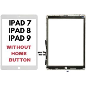 for ipad 7/8/9 Gen 10.2 Inches Touch Screen Glass Digitizwer Flex Replacement A2197/A2198/A2200 A2270/A2428/A2429/A2430 with Pre-Installed Adhesive (NOT LCD Display) (White)
