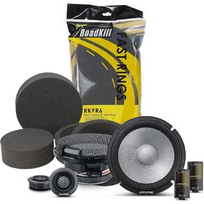 Alpine R2-S65C, R Series 6.5" 2-Way Hi-Res Speakers+ Foam Baffle Kit Bundle