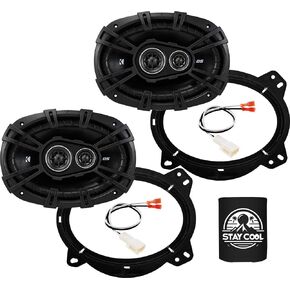 KICKER Speakers 6X9 inch for Toyota Tacoma 2005-2015 Upgrade Kit - Pair of DS Series with Adapters and Harness, Car Audio Front Door Speaker DSC6930, 43DSC69304