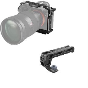 SmallRig Camera Cage Kit for Sony a7R III and a7 III Series, with Camera Cage and Top Handle with 3/8"-16 Locating Holes for ARRI Grip