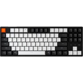 Keychron C1 Hot-swappable Wired Mechanical Computer Keyboard with Gateron G Pro Brown Switch/Double-Shot ABS Keycaps/White Backlight/USB Type-C Cable, Tenkeyless 87 Keys for Mac Windows PC