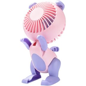 مروحة BestAlice Portable ، Mini Cute Puppy Desk Fan صغير هادئ ، 3 سرعات قابلة للتعديل سطح المكتب مروحة شخصية مع بطارية USB قابلة لإعادة الشحن ، شكل لطيف تصميم مروحة مكتب صغير لغرفة نوم المنزل الداخلي