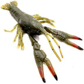 Craw Fishing Lure 3.5" - Soft Plastic Crawfish Bait - 6 Pack
