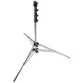 Manfrotto 15.6' Chrome Super Steel Cine Stand with Leveling Leg, Holds 26 Lbs
