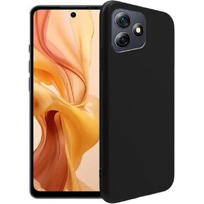 Case for Ulefone Note 18 Pro + Glass Screen Protector Tempered Film - Transparent Silicone Soft Flexible Bumper Shockproof TPU Protective Cover Shell for Ulefone Note 18 Pro (Black)