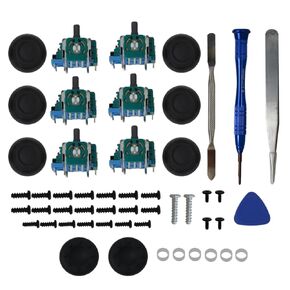 Heyai Analog 3D Joysticks Replacement Kit for PS5 DualSense Controller, 3D Analog Joystick, 2K3 Ohm Potentiometer, Joysticks Part with Repair Screwdriver Kit