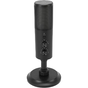 Yoidesu Desktop Dynamic Microphone, Cardioid USB Podcast Microphone 11 Lighting RGB Modes, Headphone Output, Volume Control for Gaming, Streaming, Podcasting, Recording