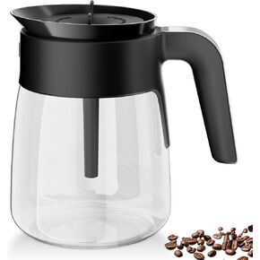 12 Cup Coffee Pot Replacement Compatible with Ninja Coffee Maker CFP101 CFP201 CFP301 CFN601 CFP307 CFN602 CM400 CM401 CF090, Glass Carafe for Ninja with Brew-Through Lid, BPA Free, Dishwasher Safe