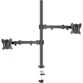 (80cm) DL-T902-280II Full Motion Dual Monitor Desktop Stand Holder 10"-27" Clamp Grommet Hole Base PC Mount Foldable Arm 12kg(DL-T902-280II)