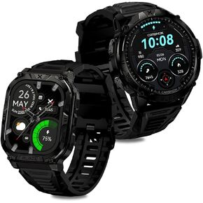 CARBINOX Blaze Smart Watch Double Pack with GPS, Rugged Fitness Tracker Waterproof IP69K, Compatible with Android and iOS, 170+ Sports Modes, Make/Receive Calls