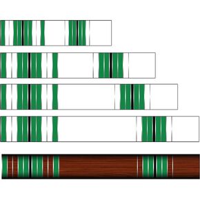 Laminated Clear Transparent Green Crests Traditional 13 Arrow Wraps 15 Pc Pack Choose Length Width