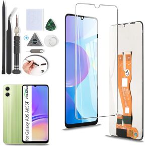 YWLRONG Display for Samsung Galaxy A05 Screen Replacement LCD Touch Screen Digitizer Assembly for Samsung A05 SM-A055F SM-A055M A055F A055M with Tools (Black)