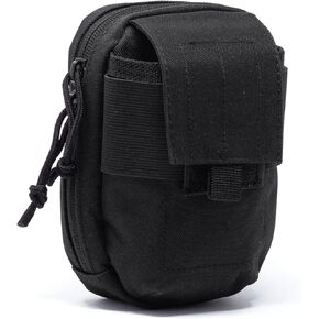 3VGEAR Tech Accessory Pouch - Rugged 600D PVC-Backed Polyester MOLLE Phone Holder with 2 Micro-Fleece Lined Pockets - Lightweight and Quick Access MOLLE Pouch