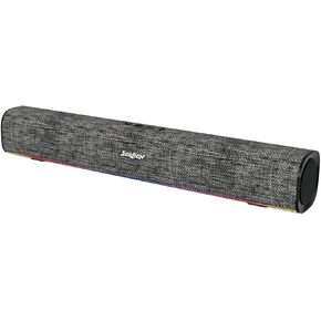 SOULION R100 Plus Computer Speakers with Dynamic RGB Light, Rechargeable Bluetooth Speaker with Switch Button, Clearly Sound Soundbar for Desktop Monitor, PC, Tablets(3.5mm Aux Connection Included)