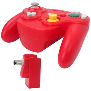 Icelily Upgrade Wireless Game Controller with Adapter Compatible for Gamecube Retro Classic GC NGC - Purple