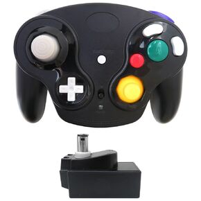 USonline911 Wireless Controller for NGC With Adapter Gamepad Replacement Fit for Nintend GameCube, Precision Control (Purple)