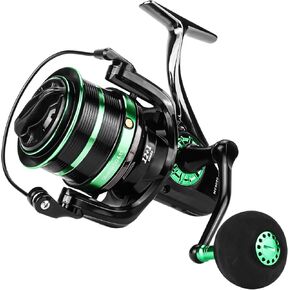 RUNCL Fishing Reels Spinning – Long Distance Casting Saltwater Spinning Reel, High Capacity, 12+1 Bearings, Max Drag 45 LBS, 4.1:1 Gear Ratio – Durable Casting Reel for Fishing