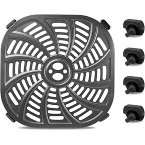 7QT Air Fryer Grill Plate for Gourmia GAF798 GAF716 Air Fryers, 8.97''×8.97'' Air Fryer Tray Replacement for Gourmia, Nonstick Air Fryer Grill Pan for Gourmia 7QT Air Fryer