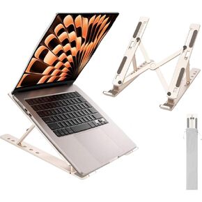 Laptop Stand for Desk,Ergonomic,Portable, Adjustable, Ultra-Thin,Ventilated Cooling Notebook, Computer Stand for 10-16 inch, ABS+Silicone,for 10-16 inch MacBook (Starlight)
