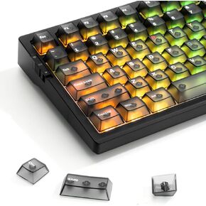 Transparent keycaps, Clear keycaps 123 Keys Set, Cherry Profile,Minimalist Style Suitable for 60%, 65%, 75%, 80%, 100% Mechanical Keyboards in Saudi Arabia