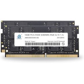 Adamanta 32GB (2x16GB) Compatible for HP EliteBook 755 G5, 830 G7, 840 G7, 850 G7 Laptop DDR4 2666MHz PC4-21300 SODIMM 2Rx8 CL19 1.2v Notebook Memory Module Upgrade RAM