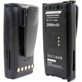 2 Pack New Upgrades Walkie-Talkie Battery Compatible with Harris 023406 Series P5300 Series P5400 Series P5500 Series P7300 Series XG-15P XG-25 XG-75 2900mAh