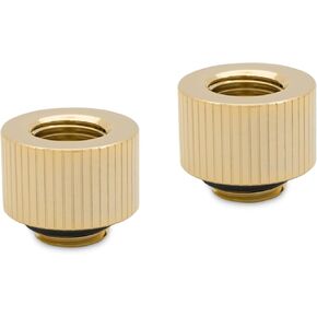 EK Quantum Torque Extender Static MF 14, 2-Pack, 14mm, G1/4" Male-Female, Brass, Desktop Compatible