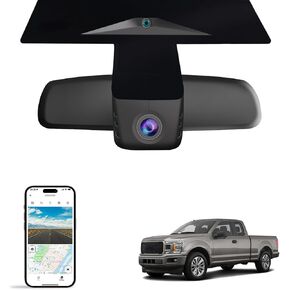 Front 4K Dash Cam for Ford F150 2018-2025 F250/F350 Super Duty 2020-2025 XLT King Ranch Lariat Raptor Tremor Limited Platinum (Model A),OEM-Style,64GB Card