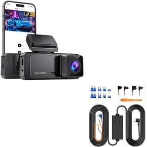 Dash Cam 1296p Front Dashcam ، V300 WiFi Dash Camera للسيارات مع التطبيق ، الرؤية الليلية ، كاميرا سيارة واحدة مخبأة ، تسجيل حلقة ، وضع وقوف السيارات على مدار 24 ساعة مع طقم من نوعه من النوع Cam dash (V).