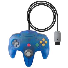llololl bgbg New 1 Pack Classic 64 Wired Controller Joystick for N64 Video Game System N64 Console (Transparent Blue)